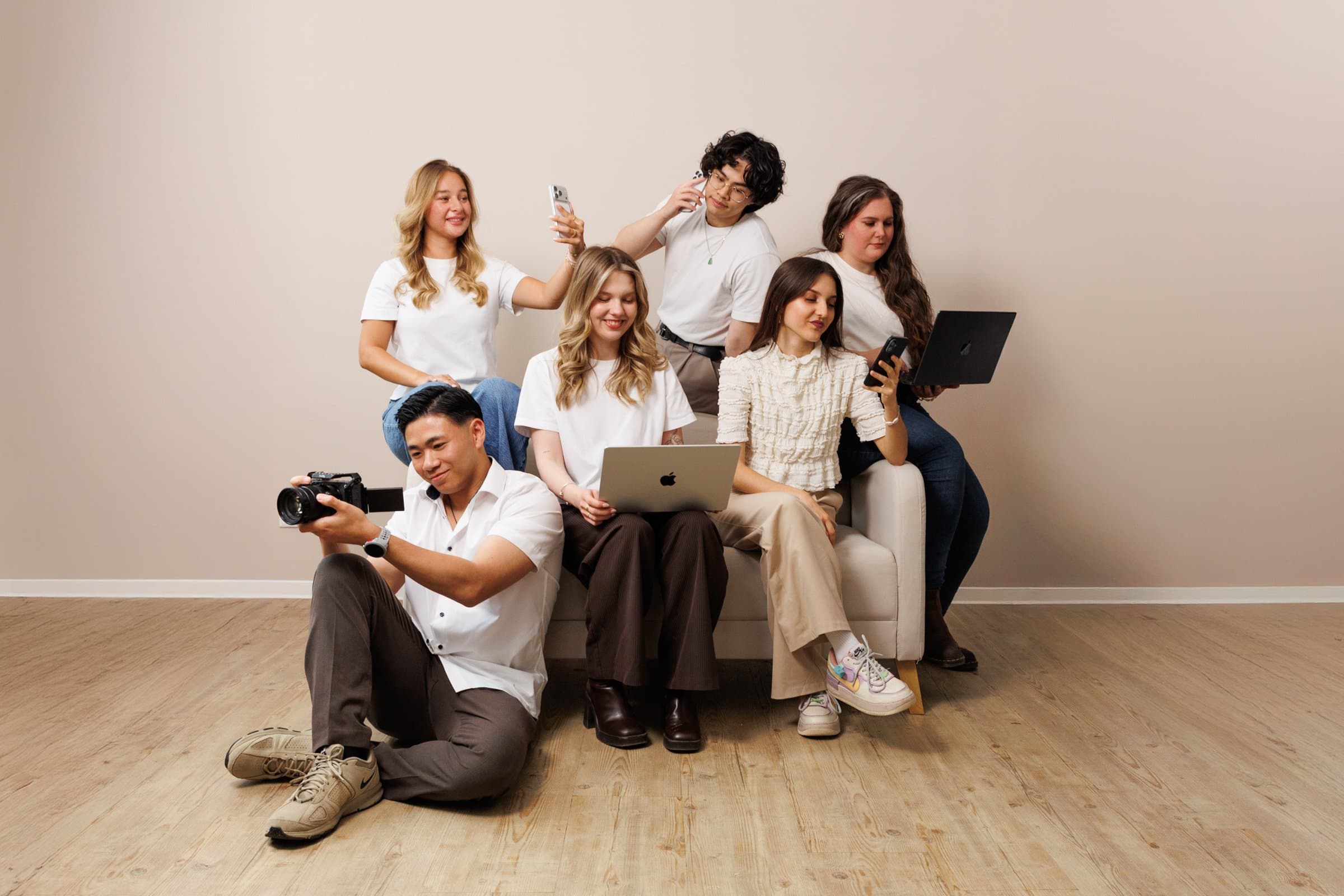 Das Team der Klar Agentur beim Shooting