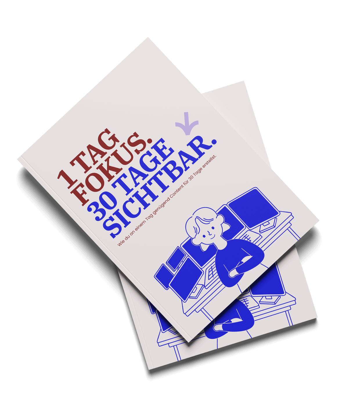Zwei Exemplare des Booklets „1 Tag Fokus. 30 Tage sichtbar.“